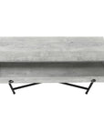 43" Brown And Black Cross Leg Console Table