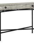 43" Brown And Black Cross Leg Console Table