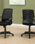 Black Adjustable Height Swivel Rolling Office Chair