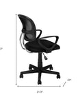 Black Adjustable Height Swivel Rolling Office Chair