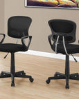 Black Adjustable Height Swivel Rolling Office Chair