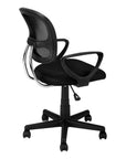 Black Adjustable Height Swivel Rolling Office Chair