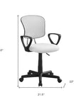 Black Adjustable Height Swivel Rolling Office Chair
