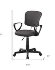 Black Adjustable Height Swivel Rolling Office Chair