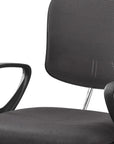 Black Adjustable Height Swivel Rolling Office Chair