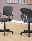 Black Adjustable Height Swivel Rolling Office Chair