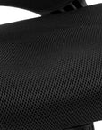 Black Polyester Seat Swivel Adjustable Task Chair Mesh Back Plastic Frame
