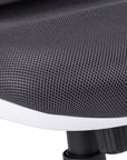Gray Black and Silver Adjustable Height Swivel Rolling Executive Office Chair
