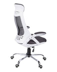 Gray Black and Silver Adjustable Height Swivel Rolling Executive Office Chair