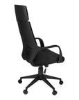 Black Adjustable Height Swivel Rolling Executive Office Chair