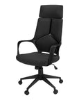 Black Adjustable Height Swivel Rolling Executive Office Chair