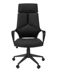 Black Adjustable Height Swivel Rolling Executive Office Chair