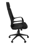 Black Adjustable Height Swivel Rolling Executive Office Chair
