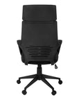 Black Adjustable Height Swivel Rolling Executive Office Chair