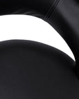Black and Silver Adjustable Swivel Faux Leather Rolling Office Chair