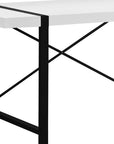 49" White and Black Computer Desk