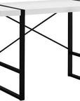 49" White and Black Computer Desk