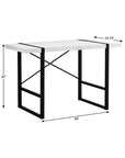 49" White and Black Computer Desk