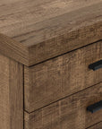 25" Brown Particle Board and Wood Filing Cabinet With Drawers