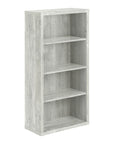 48" Gray Wood Four Tier Bookcase