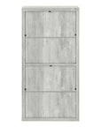 48" Gray Wood Four Tier Bookcase