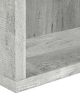 48" Gray Wood Four Tier Bookcase