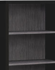 48" Gray Wood Four Tier Bookcase