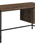 55" Brown and Black Computer Desk With Three Drawers