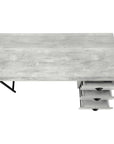 55" Gray and Black Computer Desk With Three Drawers