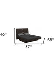 Four Piece Gray Solid Wood Bedroom Set With Mirror