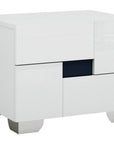 Four Piece White Solid Wood Bedroom Set With Mirror