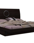 Four Piece Wood Brown Solid Wood Bedroom Set With Mirror