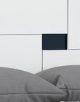 Four Piece White Solid Wood Bedroom Set With Mirror
