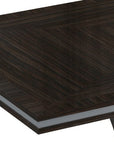 Seven Piece Dark Brown Solid Wood Dining Set with Six Chairs