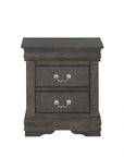 24" Platinum Two Drawers Nightstand