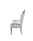 Set of Two 25" Silver and Pearl Fabric Tufted Side Chair