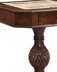 28" Brown Octagon Console Table With Drawer