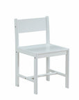 White Wood Stationary Desk Chair