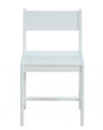 White Wood Stationary Desk Chair
