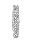 40" Aluminum Silver Twigs Cylinder Floor Vase