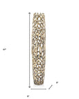 47" Aluminum Silver Twigs Cylinder Floor Vase