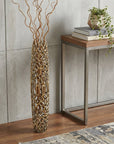 47" Aluminum Silver Twigs Cylinder Floor Vase