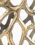 32" Aluminum Silver Twigs Cylinder Floor Vase