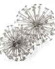 Set of Two Gold Cast Iron Decorative Spiky Sphere Tabletop Sculptures