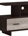 47" Wood Brown Cabinet Enclosed Storage TV Stand