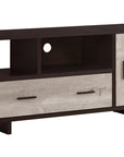 47" Wood Brown Cabinet Enclosed Storage TV Stand