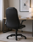 Black Adjustable Height Swivel Rolling Executive Office Chair