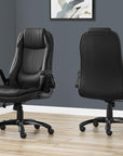 Black Adjustable Height Swivel Rolling Executive Office Chair