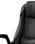 Black Adjustable Height Swivel Rolling Executive Office Chair