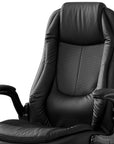 Black Adjustable Height Swivel Rolling Executive Office Chair
